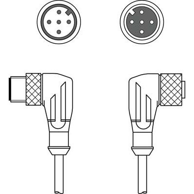 Leuze - Konfektioniertes Sensor-Aktor-Kabel Verbindungsleitung KDS DN-M12-#50143386