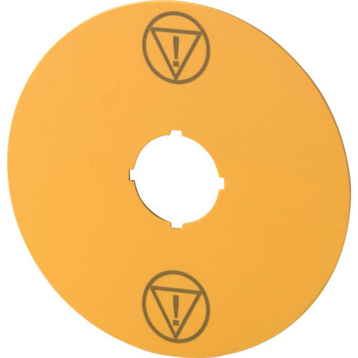 Eaton - Bezeichnungsschild für Befehlsgeräte Schild Not-Aus D=90mm gelb M22-XAK-ESS Symbol IEC60417-5638 − 10 Stück