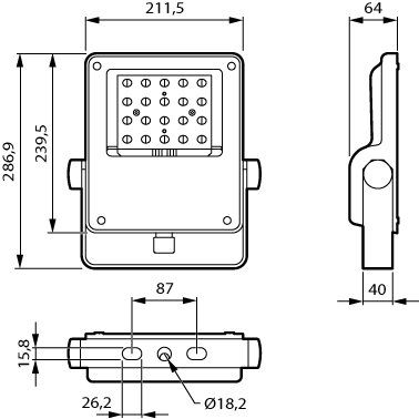 Philips Lighting - Downlight/Strahler/Flutlicht LED-Außenstrahler BVP111 LED #79986800 3000K