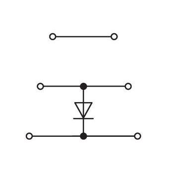 WAGO - Bauelement-Reihenklemme Bauelementklemme 2002-3211/1000-676 Diode 1N4007,grau − 50 Stück