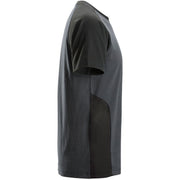 Snickers Workwear - T-Shirt 2-Farben T-Shirt 25505804004 S,stahlgr-schw