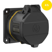 Walther Werke - CEE-Anbausteckdose (IEC 60309) CEE NEO Anbaudose FW431504SK gerade 32A 5P 4h