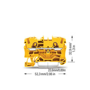 WAGO - Durchgangs-Reihenklemme 2-Leiter-Durchgangsklemme 2004-1206 Ex e II geeignet − 50 Stück