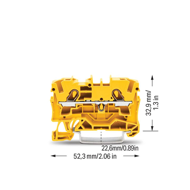 WAGO - Durchgangs-Reihenklemme 2-Leiter-Durchgangsklemme 2004-1206 Ex e II geeignet − 50 Stück