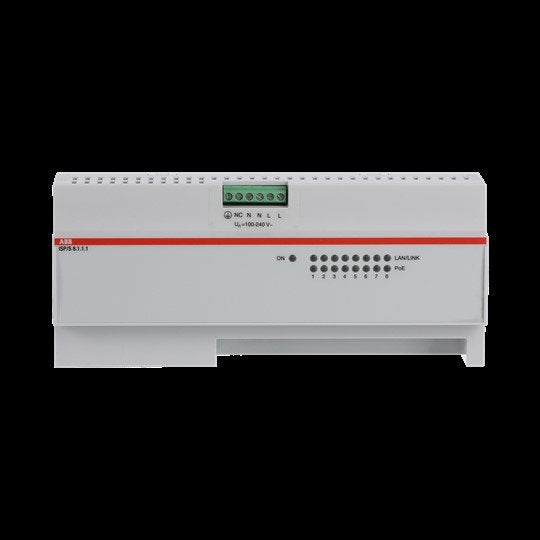Busch-Jaeger - Netzwerk Switch IP Switch PoE, 8 ISP/S8.1.1.1