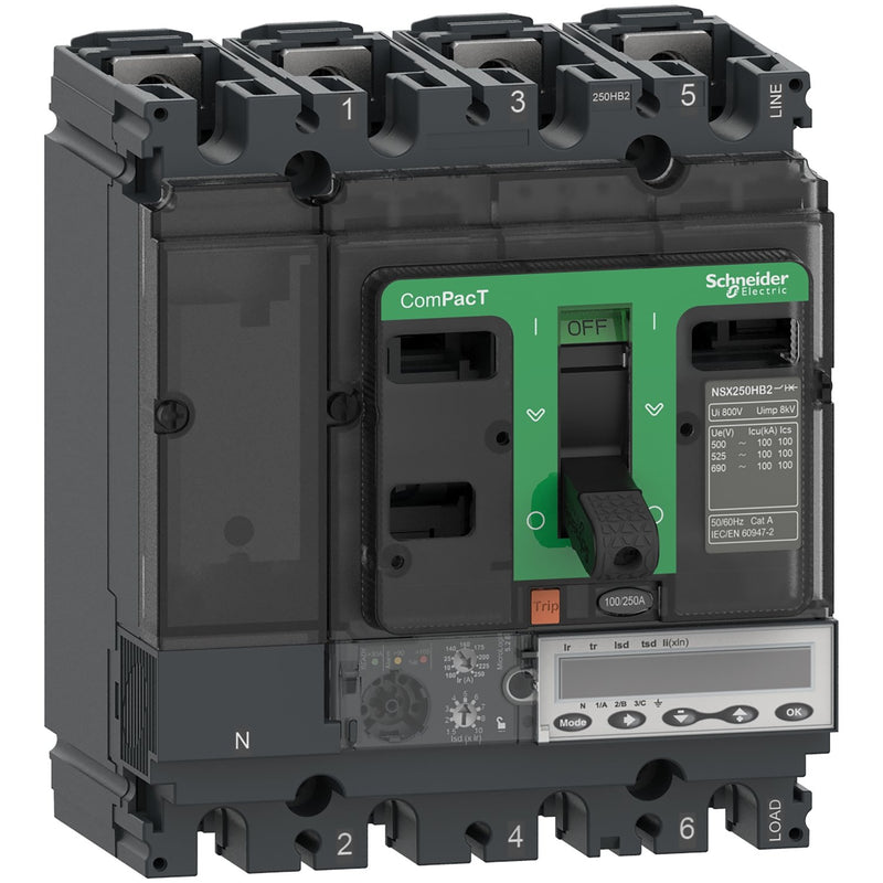 Schneider Electric - Leistungsschalter für Trafo-, Generator- und Anlagenschutz Kompaktleistungsschalter C25W45E250 ComPacT NSX250HB2