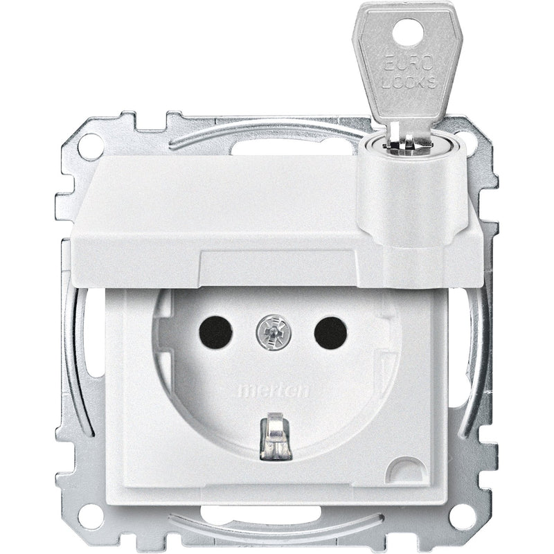 Merten - Steckdose SCHUKO-Steckdose pws MEG2315-0419 Klappdeckel