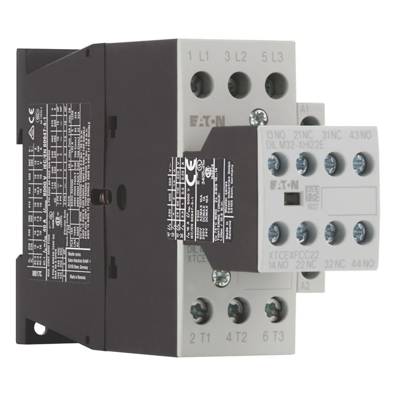 Eaton - Leistungsschütz zum Schalten von Wechselstrom Leistungsschütz DILM17-22(RDC24) 7,5kW/400V,DC
