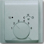 Busch-Jaeger - Abdeckung/Bedienelement für Installationsschalterprogramme Zentralscheibe alu/si 1795-783 Temp.Regl.m.Nachtabs
