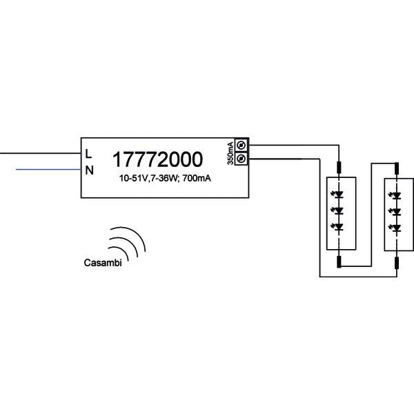 Brumberg Leuchten - LED-Betriebsgerät LED-Konverter Casambi 17772010 700mA 7-38W