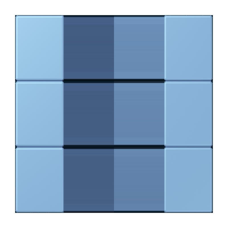 Jung - Abdeckung/Bedienelement für Installationsschalterprogramme Tastensatz 3fach LC 503 TSA 256 bleu ceruleen 59