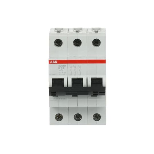 ABB Stotz S&J - Leitungsschutzschalter Sicherungsautomat S203M-K8 10 kA, 8 A, 3P