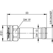 Telegärtner - Pegelsteller N-Dämpfungsgli. 20dB 100024172 20 dB, 2 W, 10 GHz