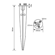 ESYLUX - Mechanisches Zubehör/Ersatzteile für Leuchten Befestigung ALVA GROUND SPIKE100