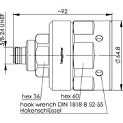 Telegärtner - Koax-Steckverbinder N-Kabelbuchse Simfix Pro 100024078 G26 (1 5/8Z)