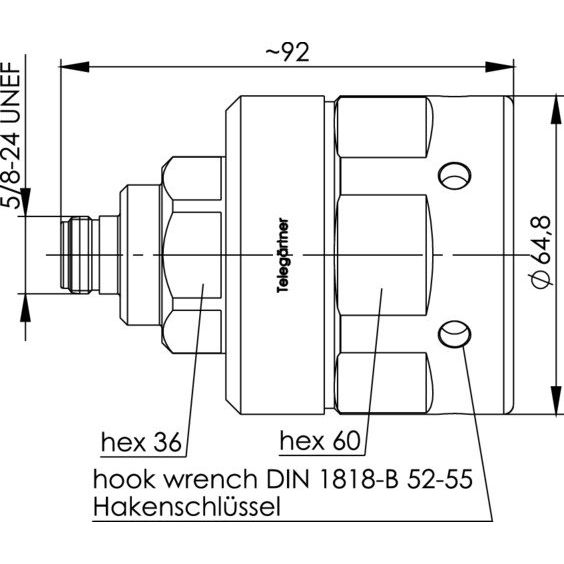 Telegärtner - Koax-Steckverbinder N-Kabelbuchse Simfix Pro 100024078 G26 (1 5/8Z)