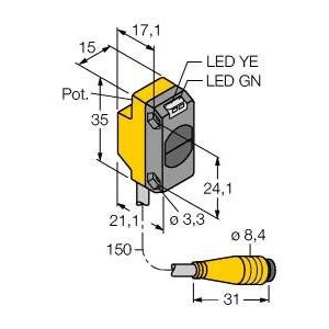 Turck - Lichttaster energetisch Opto Sensor QS18VN6DBQ Lichttaster