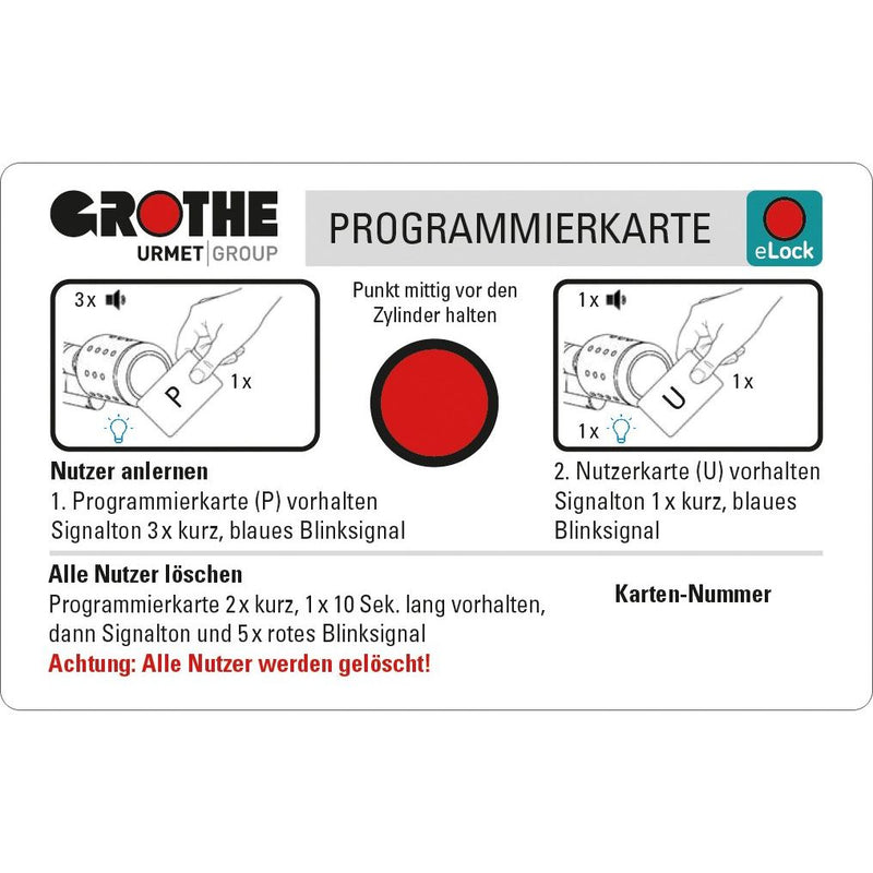 Grothe - Elektronischer Datenträger für Schalteinrichtung für Gefahrenmeldesystem Programmierkarte Program.karte eLock