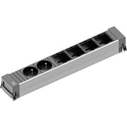 Bachmann - Mehrfachsteckdose Steckdoseneinheit 916.023 6-fach Alu schwarz