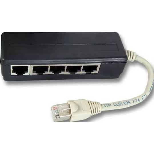 EFB-Elektronik - Kommunikationstechnik-Adapter ISDN-5-fach Adapter K5117.015 geschirm.RJ45-Buchse