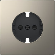 Merten - Abdeckung/Bedienelement für Installationsschalterprogramme Zentralplatte nickelmet MEG2330-6050 f.SCHUKO-Steckdose