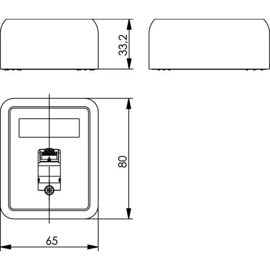 Telegärtner - Kommunikationsanschlussdose Kupfer Anschlussdose Cat.6A apws 100023001 UMJ45 8 K AP − 5 Stück