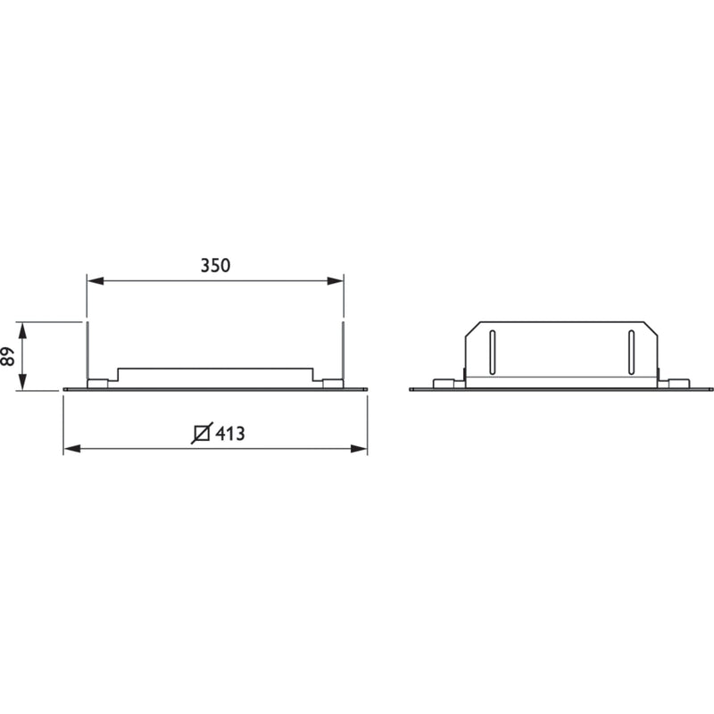 Philips Lighting - Mechanisches Zubehör/Ersatzteile für Leuchten Deckeneinbaurahmen ZBP333CFRML360W360WH