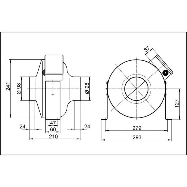 Maico - Ventilator für Rohreinbau Radial-Rohrventilator ERR 10/1 27W,220m³/h,IPX4