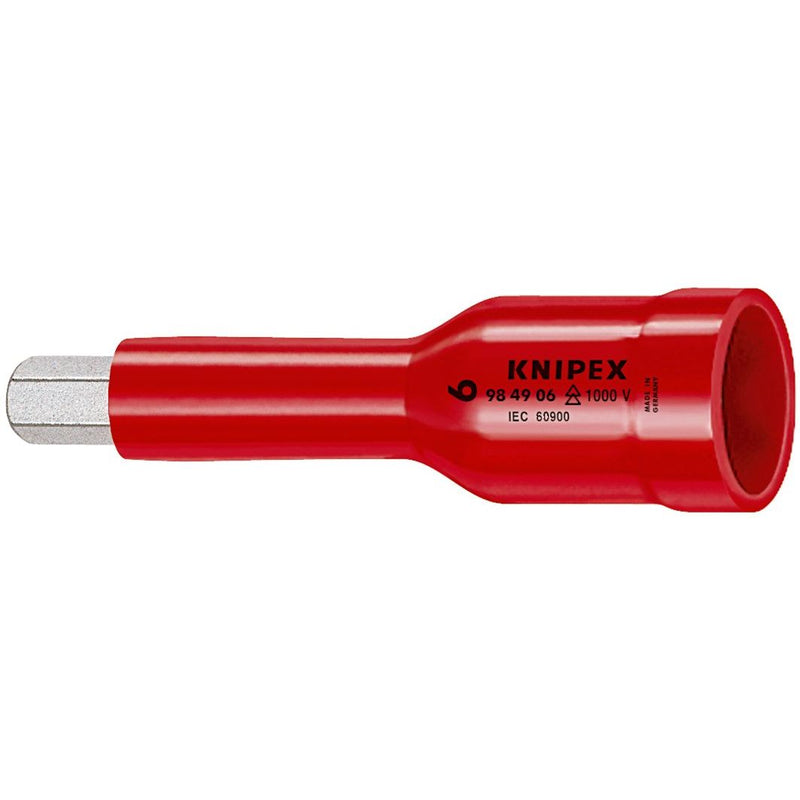 Knipex - Sechskant-Einsatz für Steckschlüssel Steckschlüsseleinsatz 98 49 06 Innensechsk. 75mm