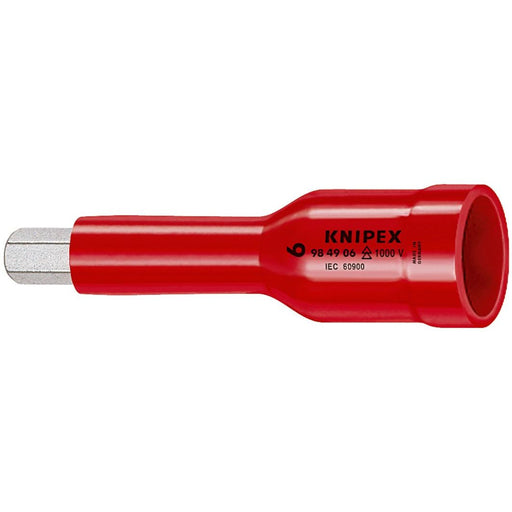 Knipex - Sechskant-Einsatz für Steckschlüssel Steckschlüsseleinsatz 98 49 06 Innensechsk. 75mm