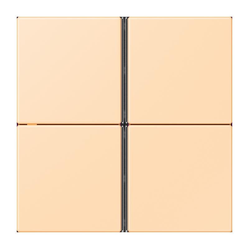 Jung - Abdeckung/Bedienelement für Installationsschalterprogramme Tastensatz 4fach LC 404 TSA 223 ocre