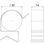 OBO Bettermann - Befestigungsklammer Trägerklammer SCC 7,5-12 D30 für Kabel, 25-30mm − 100 Stück