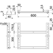OBO Bettermann - Kabelleiter Steigeleiter SLM50C40F 60 FT − 3 Meter