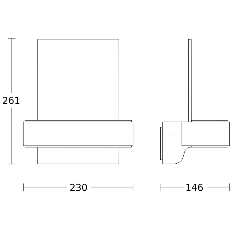 Steinel - Decken-/Wandleuchte Sensor-LED-Außenleuchte L 820 SC ANT 3000K 146 x 230 x 261 mm