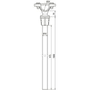 DEHN - Distanzhalter für Blitzschutz Distanzhalter DH ZS20D161000GFK PA POM/GFK L1000 grau