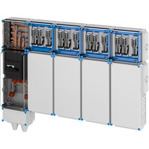 Hensel - Verteilerschrank für Energieversorgung Ladeverteiler Mi EV 44kW 12000 b. z. 12 Doppelladep