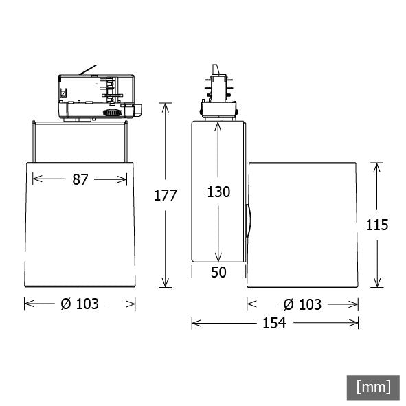 LTS Licht&Leuchten - Downlight/Strahler/Flutlicht LED-Stromschienenstrahler JETT-T 106.930.FL si 930, DALI