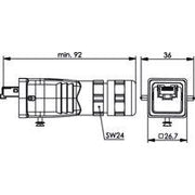 Telegärtner - Modularer Steckverbinder STX V5 RJ45-Steckerset 100007468 AWG22-26 Cat.6 M