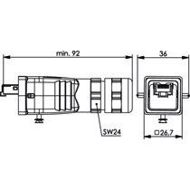 Telegärtner - Modularer Steckverbinder STX V5 RJ45-Steckerset 100007468 AWG22-26 Cat.6 M