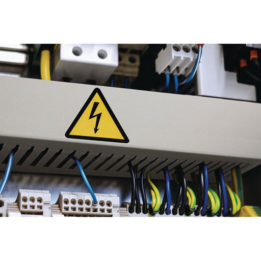HellermannTyton - Warn-/Hinweisschild Warnschild 597-66232(VE5) Warnung v.elt. Spg. − 5 Packung