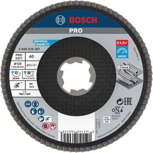 Bosch - Trenn-/Schleifscheibe PRO X571 2608619201 Fächerschleifscheibe − 10 Stück