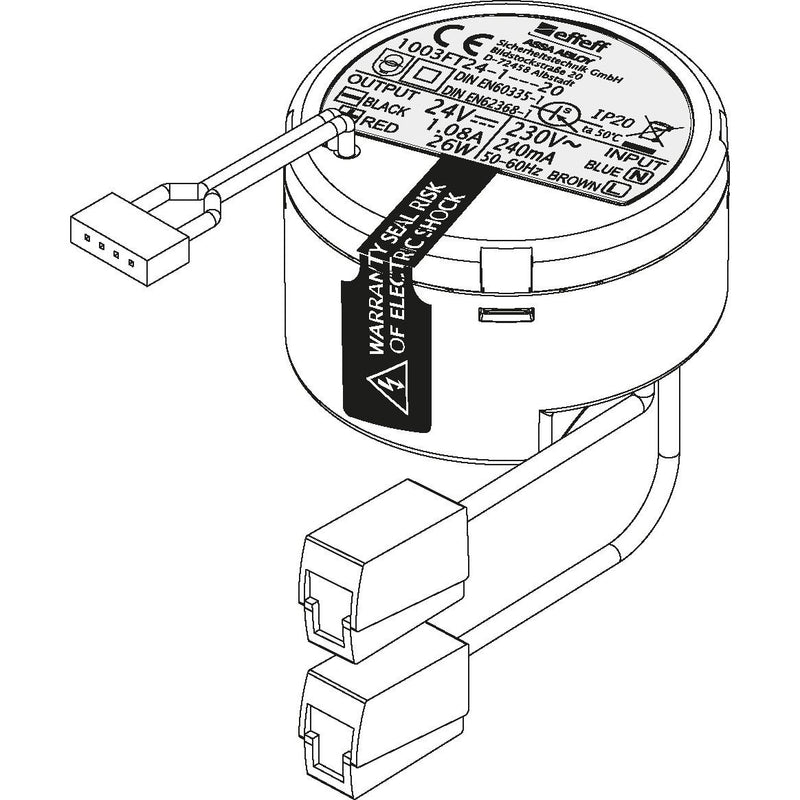 Assa Abloy effeff - Zubehör/Ersatzteile für Fluchtwegsicherung Netzteilmodul 1003FT 24V 1003FT24-1---20 gereg. 1A Schalterd