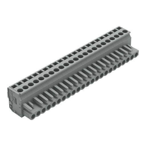 WAGO - Kabelsteckverbinder für Leiterplattensteckverbinder 1-Leiter Federleiste 232-223/026-000 CAGECLAMP 2,5mm²,gr − 10 Stück