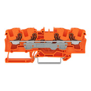 WAGO - Durchgangs-Reihenklemme 4-Leiter-Durchgangsklemme 2206-1402 Drücker,6qmm,orange − 25 Stück