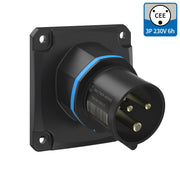 Walther Werke - CEE-Gerätestecker (IEC 60309) CEE NEO Anbaugerätestecker FW713306CC schräg 16A 3P 6h
