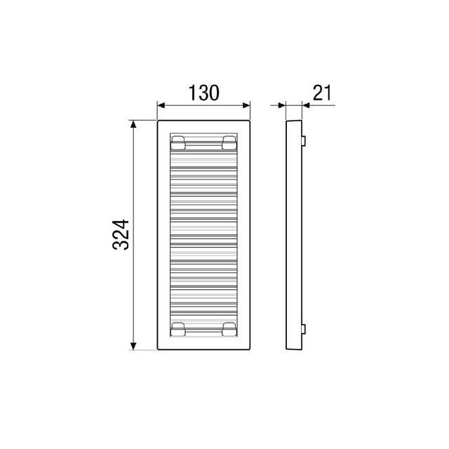 Maico - Zubehör/Ersatzteile für Ventilatoren Außenabdeckung RV 2 AV vertikal, Kunststoff  − 1 Stück
