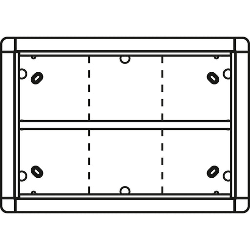 Ritto - Montageelement für Türstation Portier AP-Rahmen ws 1883670 6-fach, 326x230mm