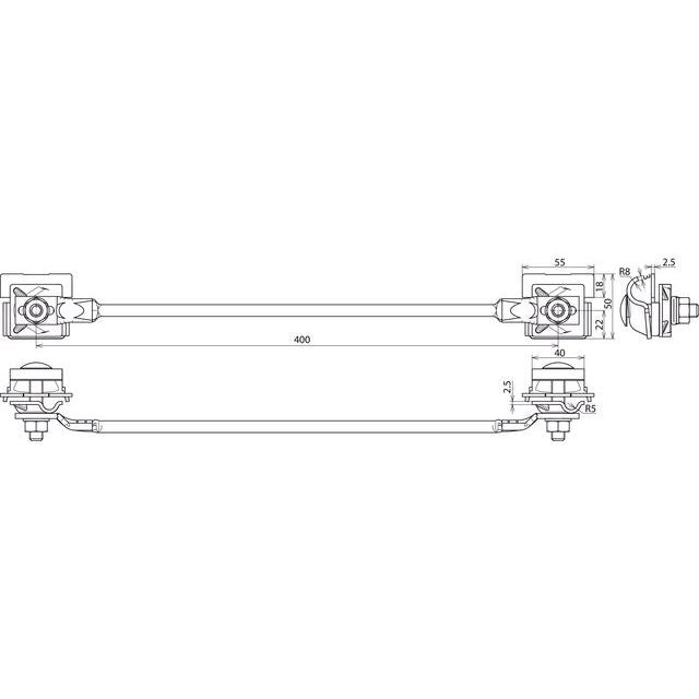 DEHN - Zubehör/Ersatzteile für Erdung und Blitzschutz Überbrückungsseil UEBS16L400CUFK0710V2 Cu 16qmm, L=400mm