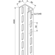 Rico - Stiel/Profilschiene U-Profil 17A7-4500 60x40mm L=4500mm