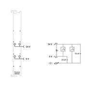 WAGO - Feldbus, Dez. Peripherie - Einspeise- und Segmentmodul Feldeinspeisefilter 750-624/040-001 XTR